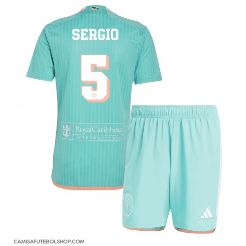 Camisa de time de futebol Inter Miami Sergio Busquets #5 Replicas 3º Equipamento Infantil 2024-25 Manga Curta (+ Calças curtas)